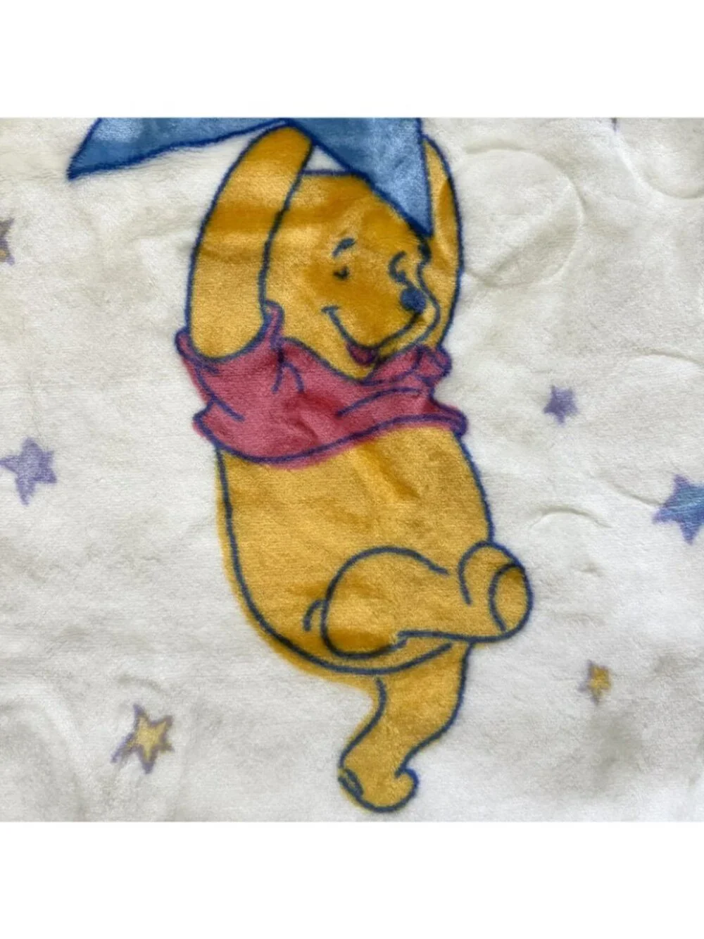 VTG Disney Crown Crafts Winnie the Pooh Holding A Star Baby Blanket EXCELLENT